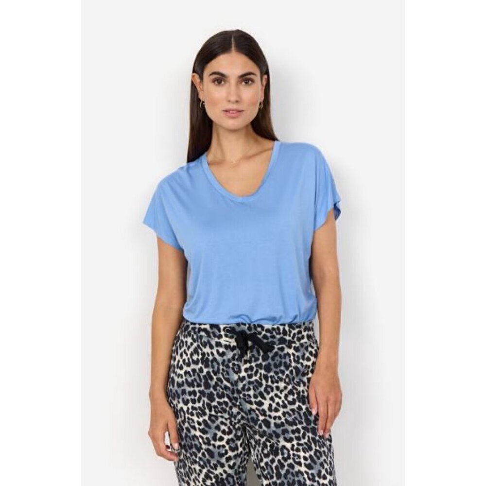 NWT SOYA CONCEPT Marica 32 Sky Blue Vneck T-Shirt